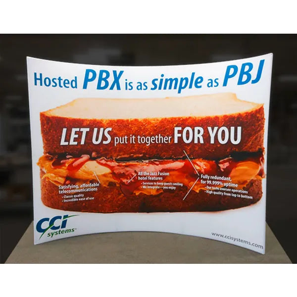 Graphic Formulate Master 10ft HC2 Horizontal Curve Fabric Backwall