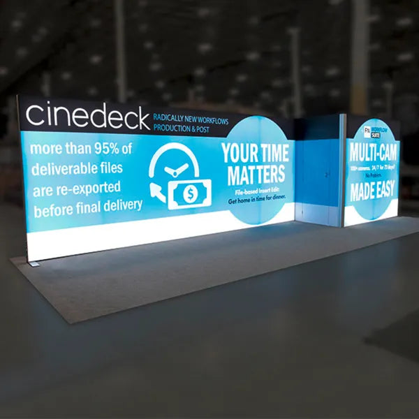 Back Options Vector Frame Light Box Rectangle 07 Fabric Banner Display