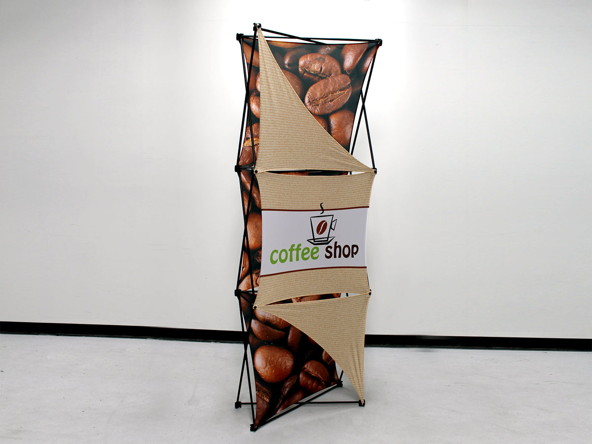 X1 2.5 ft. -- 1x3 O Fabric Pop-Up Display