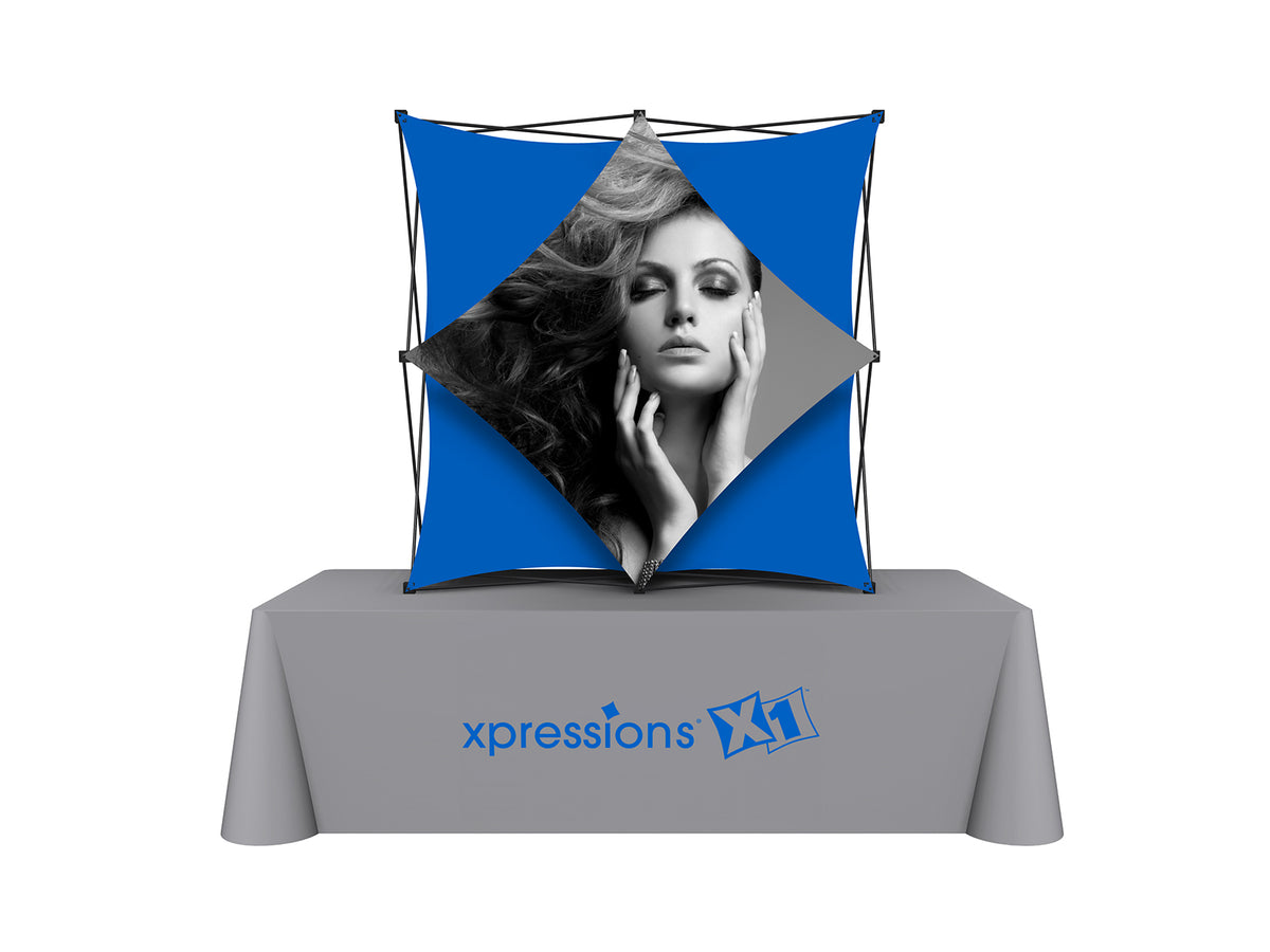 X1m 5 ft. -- 2x2 A Fabric Table Top Pop-Up Display