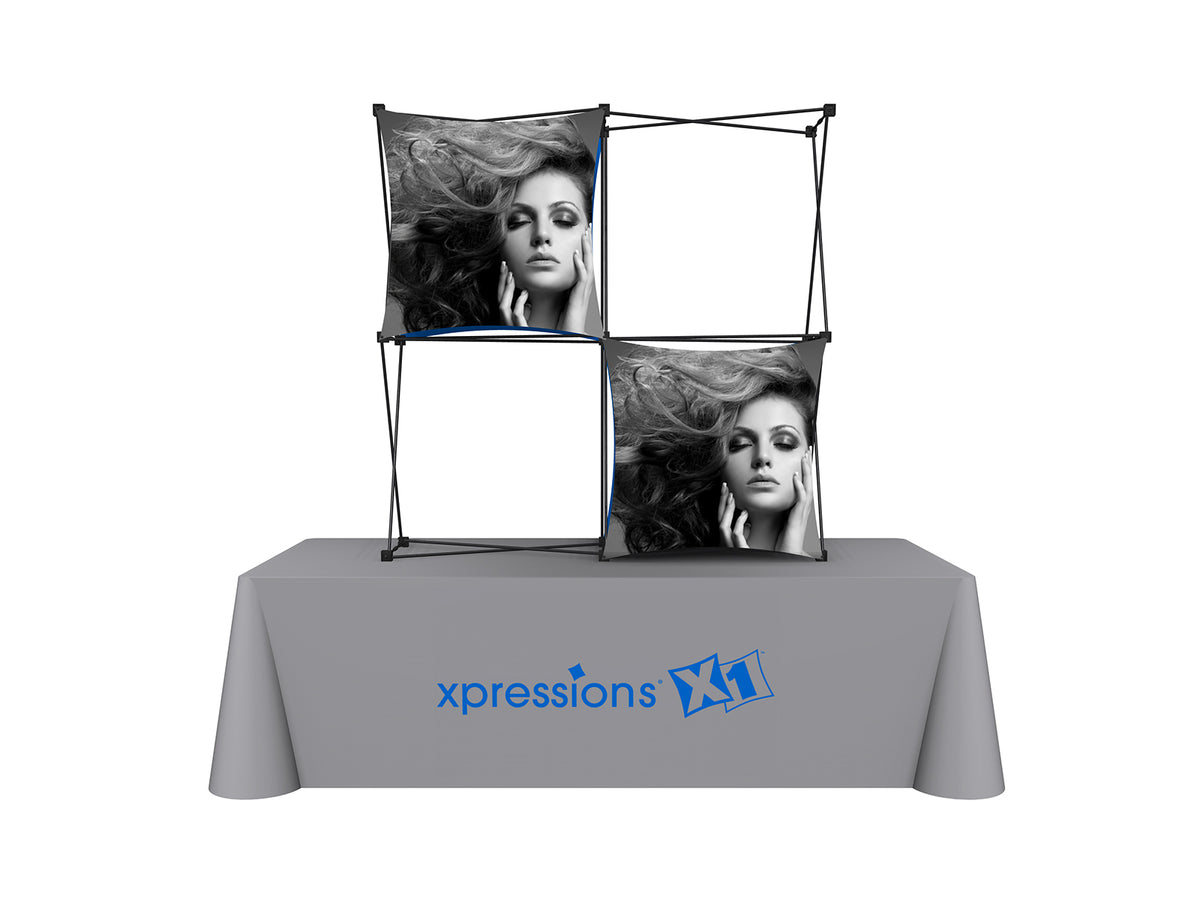 X1m 5 ft. -- 2x2 C Fabric Table Top Pop-Up Display