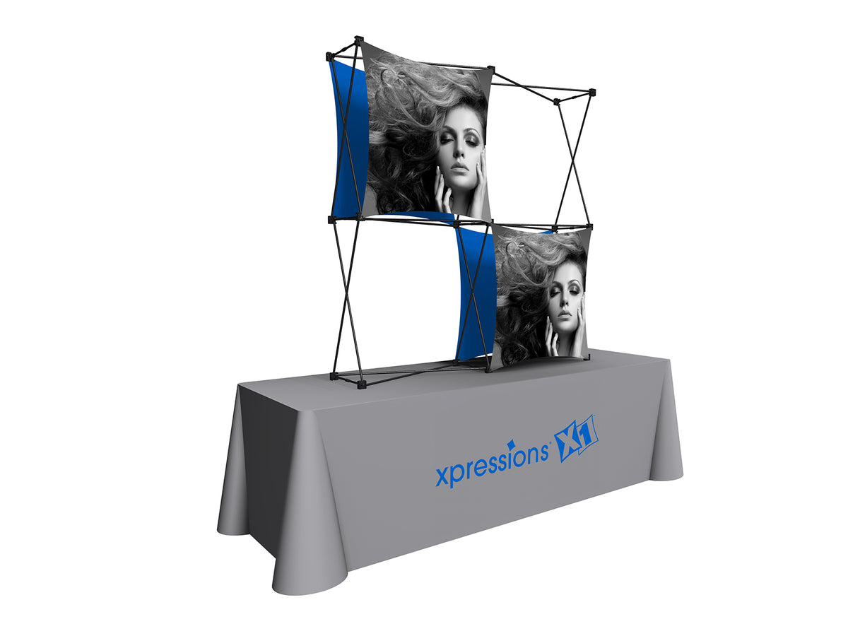 X1m 5 ft. -- 2x2 C Fabric Table Top Pop-Up Display