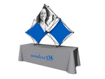 X1m 8 ft. -- 3 Quad A Fabric Table Top Pop-Up Display