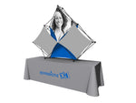 X1m 8 ft. -- 3 Quad C Fabric Table Top Pop-Up Display