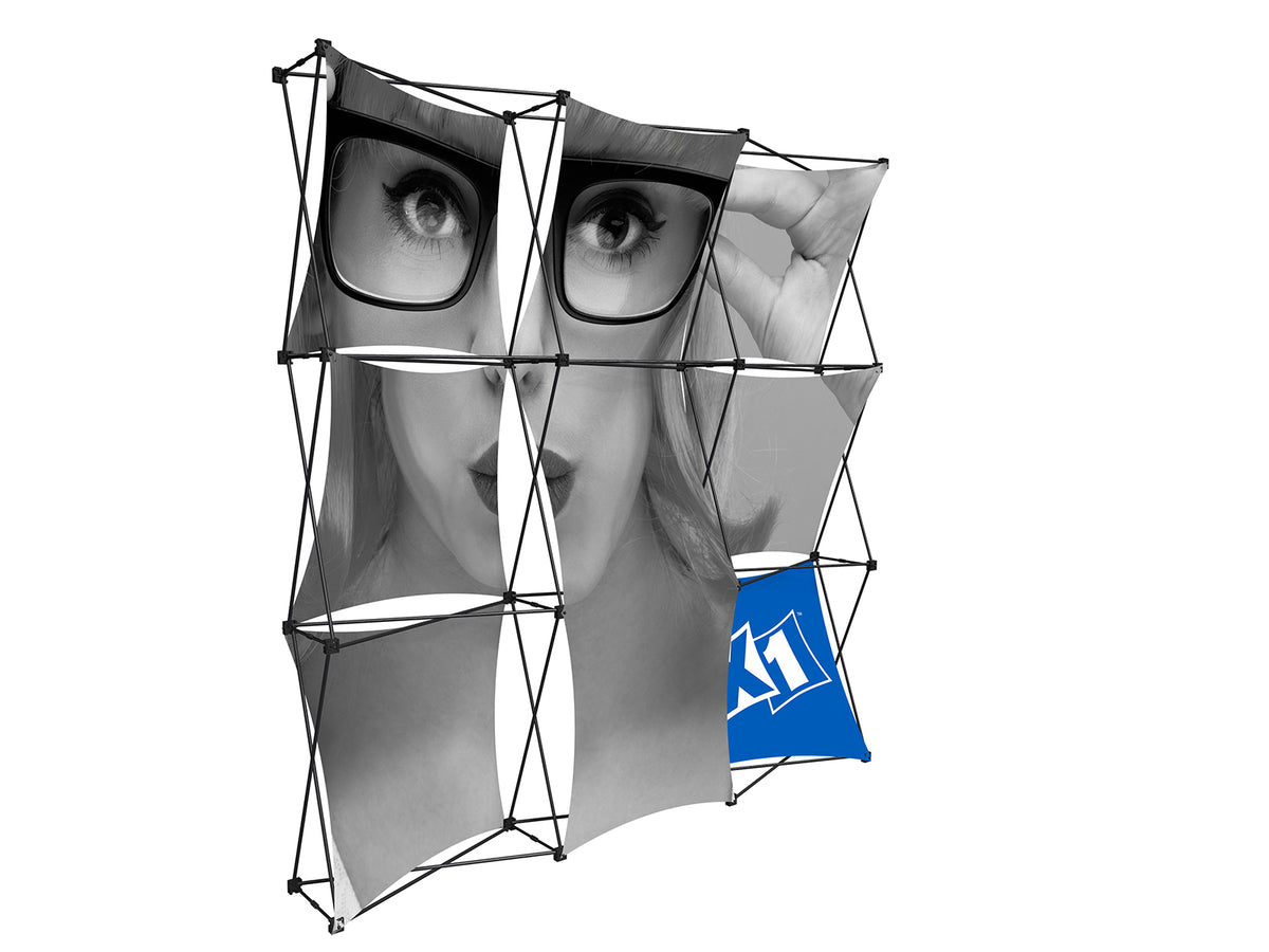 X1 8 ft. -- 3x3 K Fabric Pop-Up Display