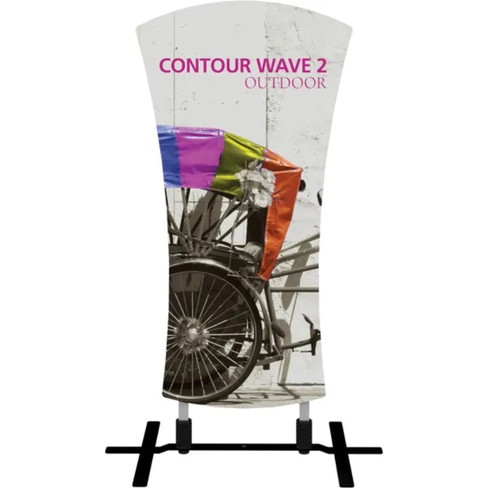 Back Graphic CONTOUR OUTDOOR SIGN WAVE 2 - PLATE BASE