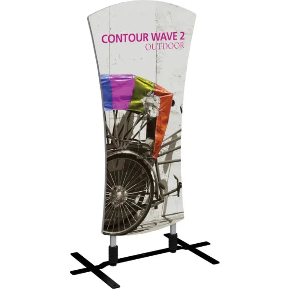 Back Graphic CONTOUR OUTDOOR SIGN WAVE 2 - PLATE BASE