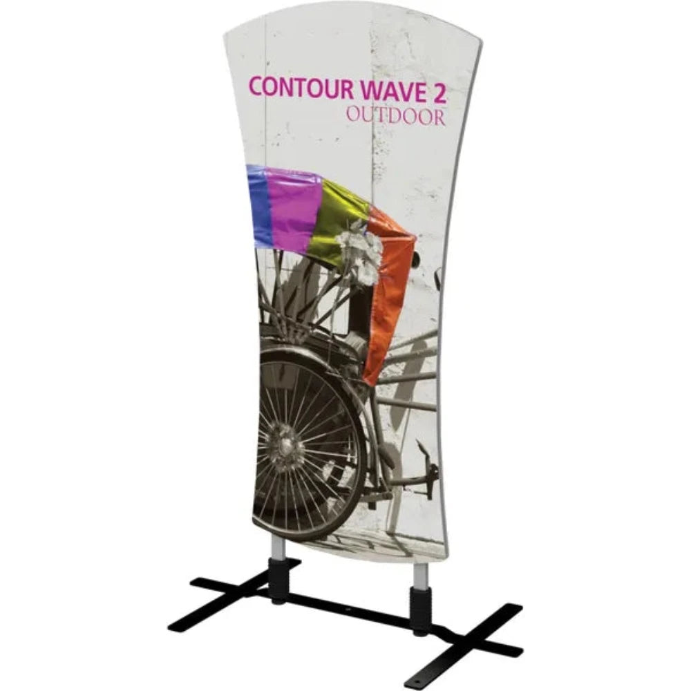 Back Graphic CONTOUR OUTDOOR SIGN WAVE 2 - PLATE BASE