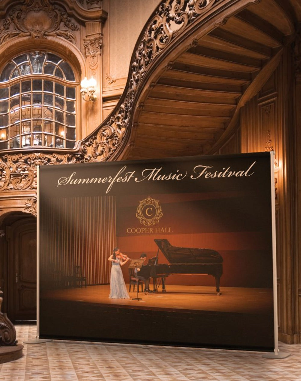 American Eagle Banner Stand