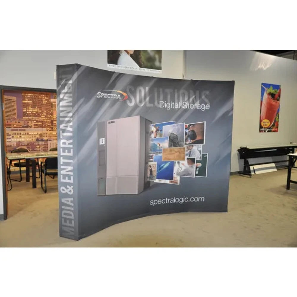 Hopup 10ft Curved Full Height Tension Fabric Display