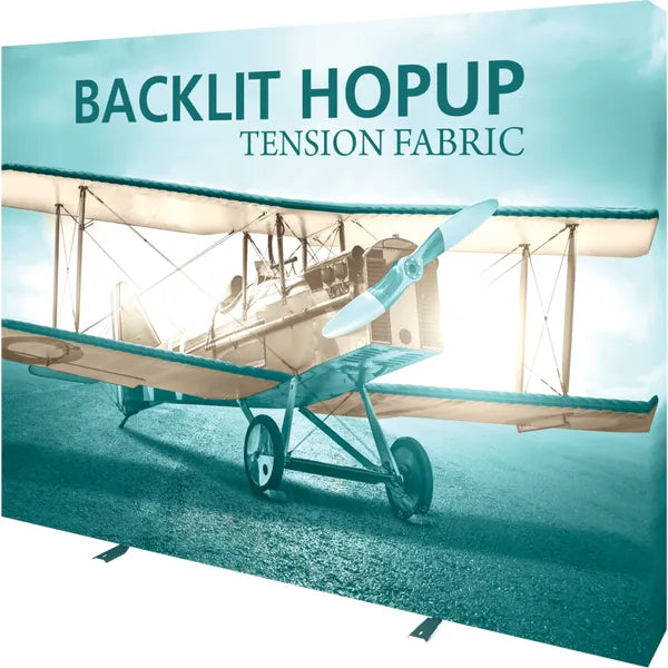 HOPUP 10FT BACKLIT STRAIGHT TENSION FABRIC DISPLAY