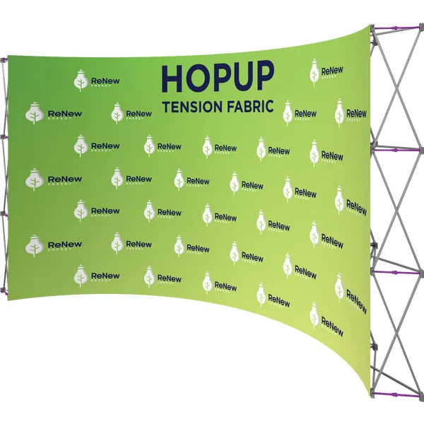 Hopup 15ft Curved Full Height Tension Fabric Display