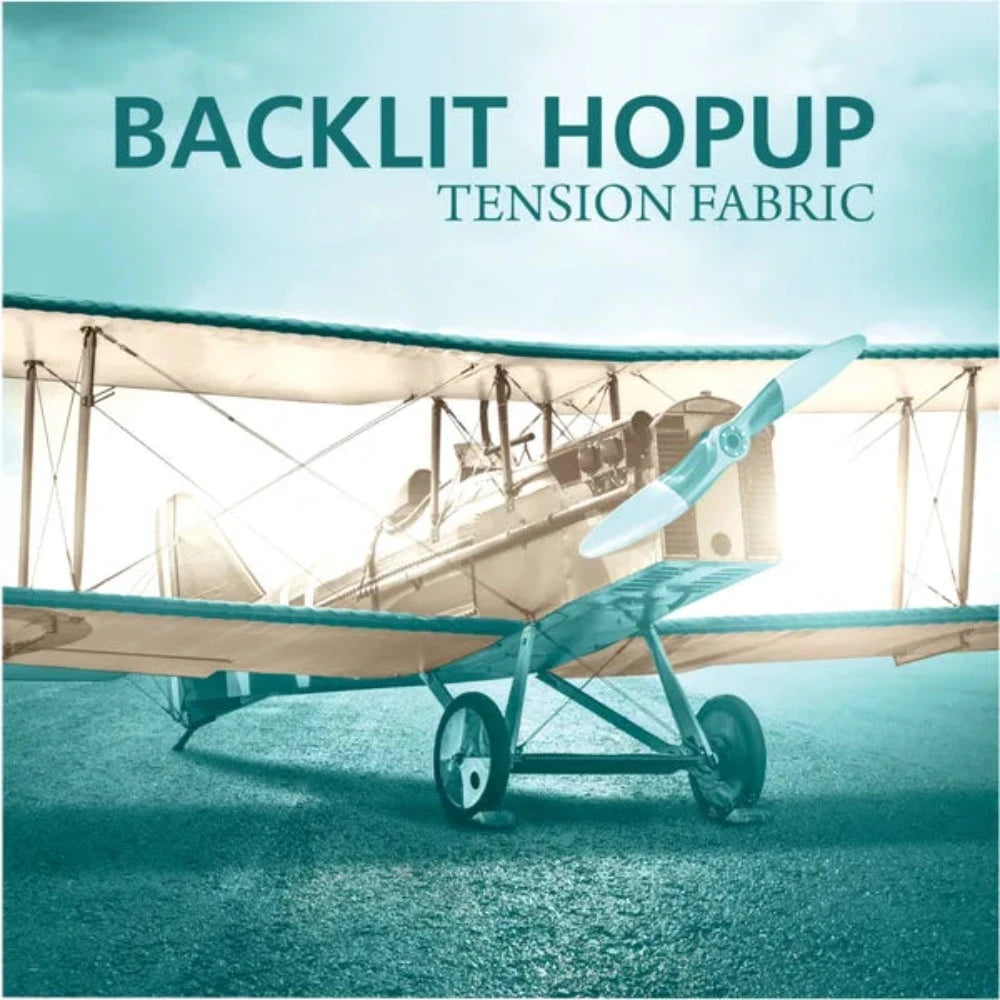 Hopup 5ft Backlit Straight Tabletop Tension Fabric Display
