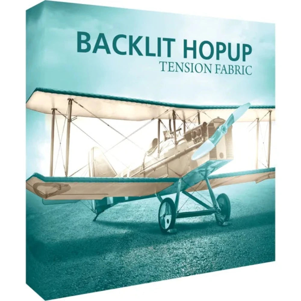 Hopup 5ft Backlit Straight Tabletop Tension Fabric Display