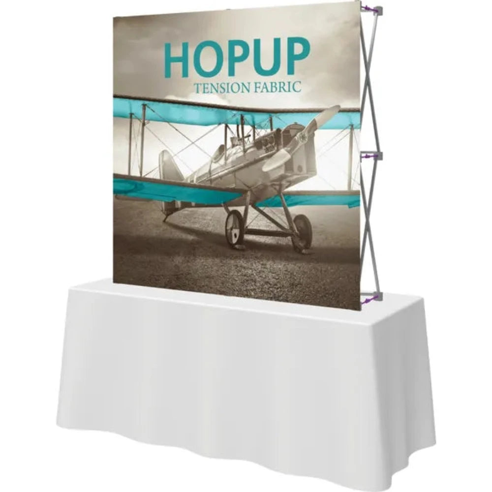 HOPUP 5FT STRAIGHT SQUARE TABLETOP TENSION FABRIC DISPLAY