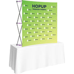 Hopup 5.5ft Curved Square Tabletop Tension Fabric Display