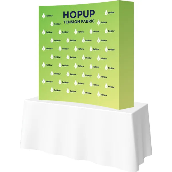 Hopup 5.5ft Curved Square Tabletop Tension Fabric Display