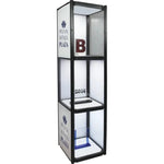 TWIST PORTABLE DISPLAY CABINET WITH 3 SHELVES