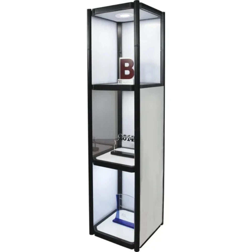 TWIST PORTABLE DISPLAY CABINET WITH 3 SHELVES