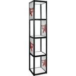 TWIST PORTABLE DISPLAY CABINET WITH 4 SHELVES