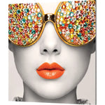 Graphic Vector Frame Edge S-02 Square Fabric Poster Display