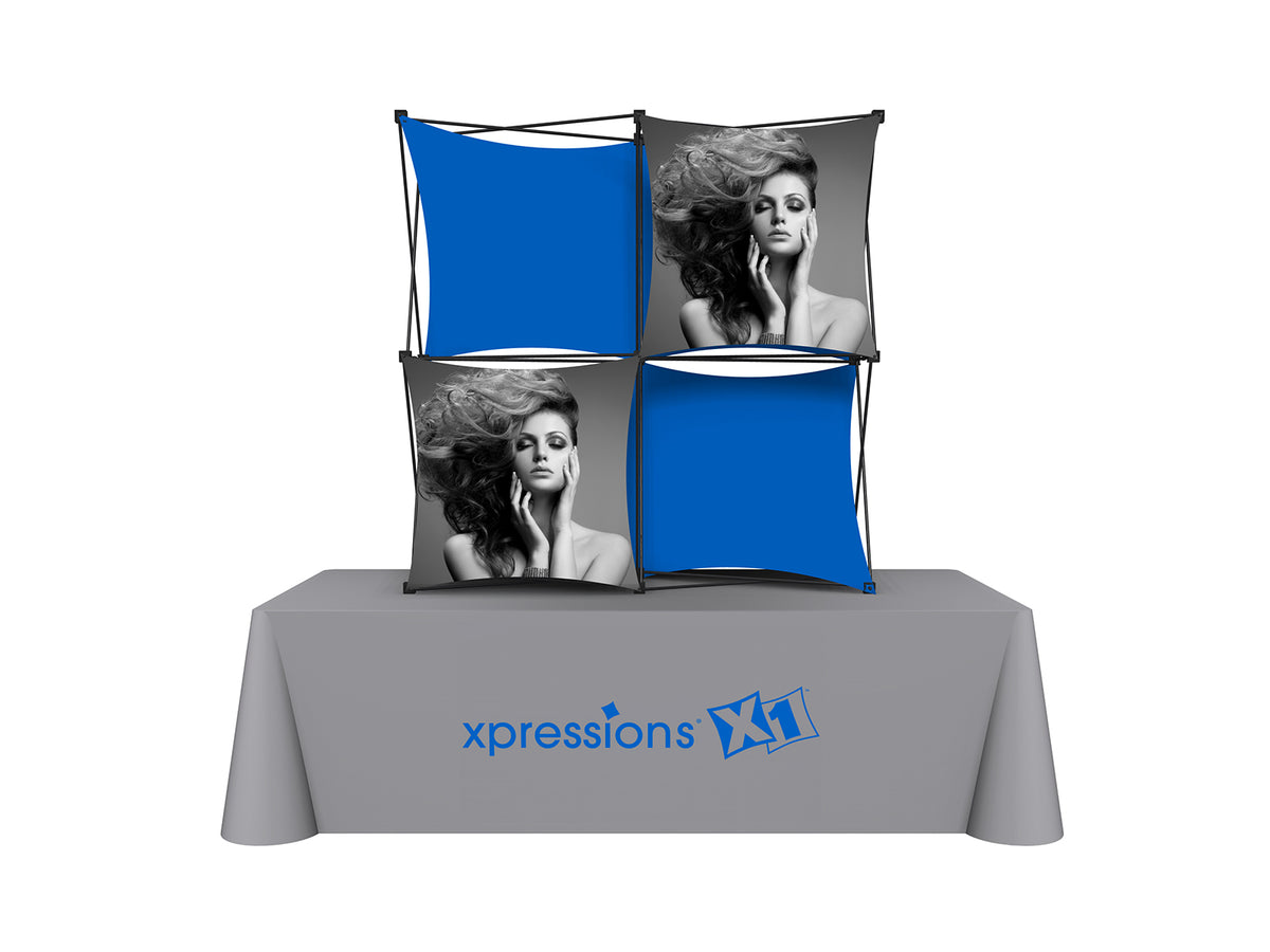 X1m 5 ft. -- 2x2 B Fabric Table Top Pop-Up Display