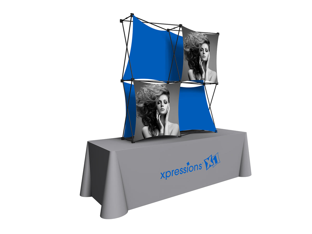 X1m 5 ft. -- 2x2 B Fabric Table Top Pop-Up Display