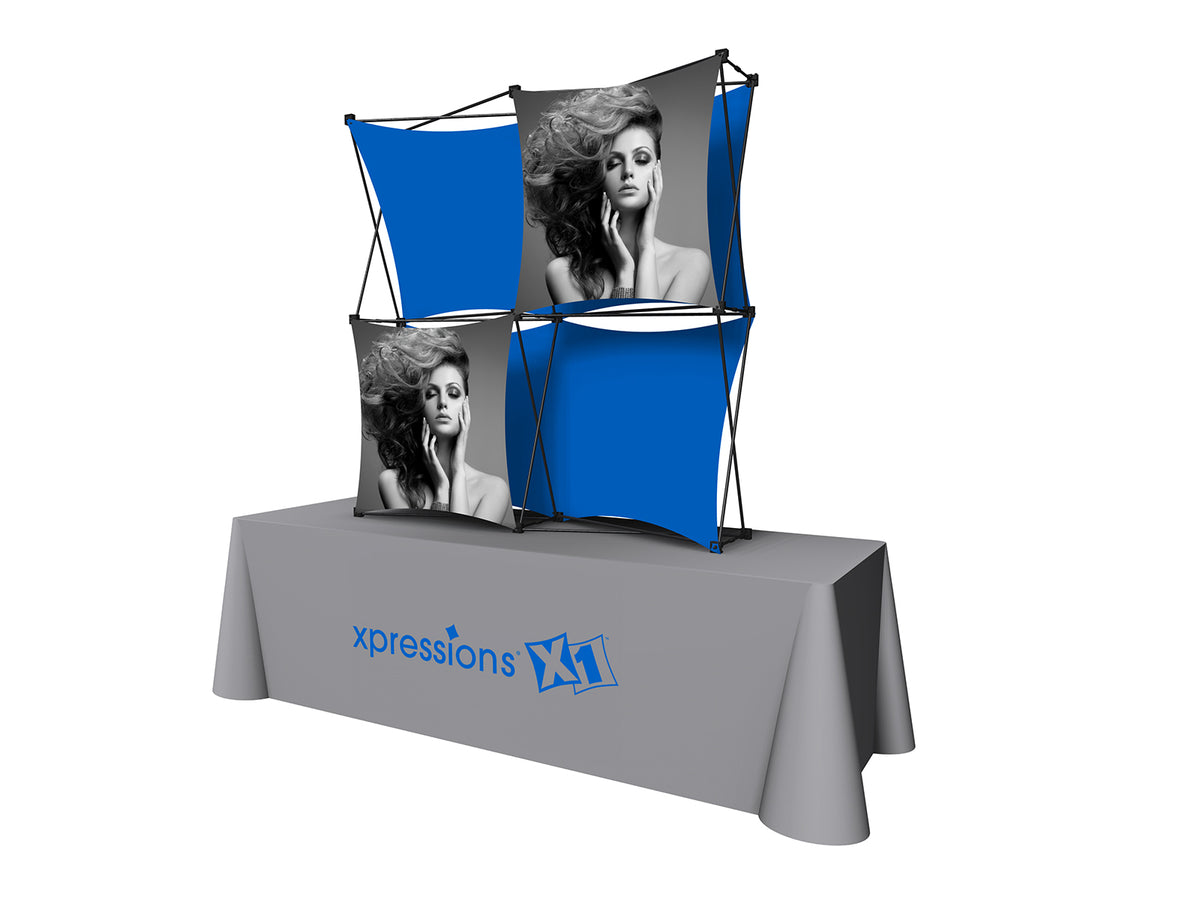 X1m 5 ft. -- 2x2 B Fabric Table Top Pop-Up Display