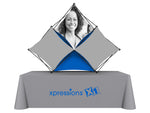 X1m 8 ft. -- 3 Quad C Fabric Table Top Pop-Up Display
