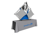 X1m 8 ft. -- 3 Quad C Fabric Table Top Pop-Up Display