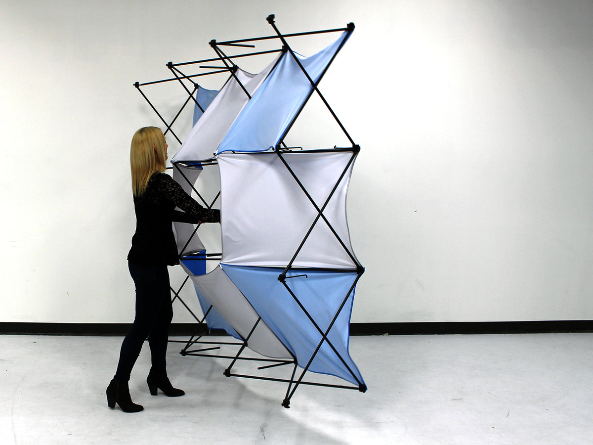 X1 8 ft. -- 3x3 Q Fabric Pop-Up Display