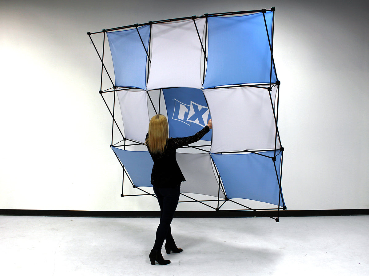 X1 8 ft. -- 3x3 Q Fabric Pop-Up Display