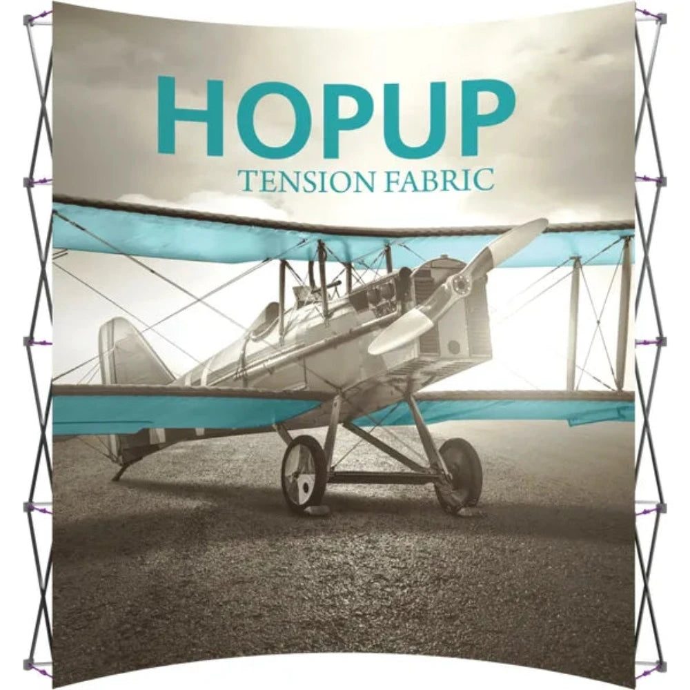 HOPUP 10FT CURVED EXTRA TALL TENSION FABRIC DISPLAY