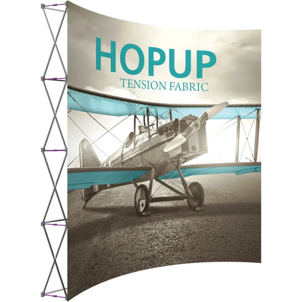 HOPUP 10FT CURVED EXTRA TALL TENSION FABRIC DISPLAY
