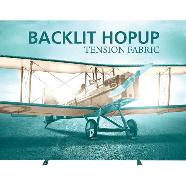 HOPUP 10FT BACKLIT STRAIGHT TENSION FABRIC DISPLAY