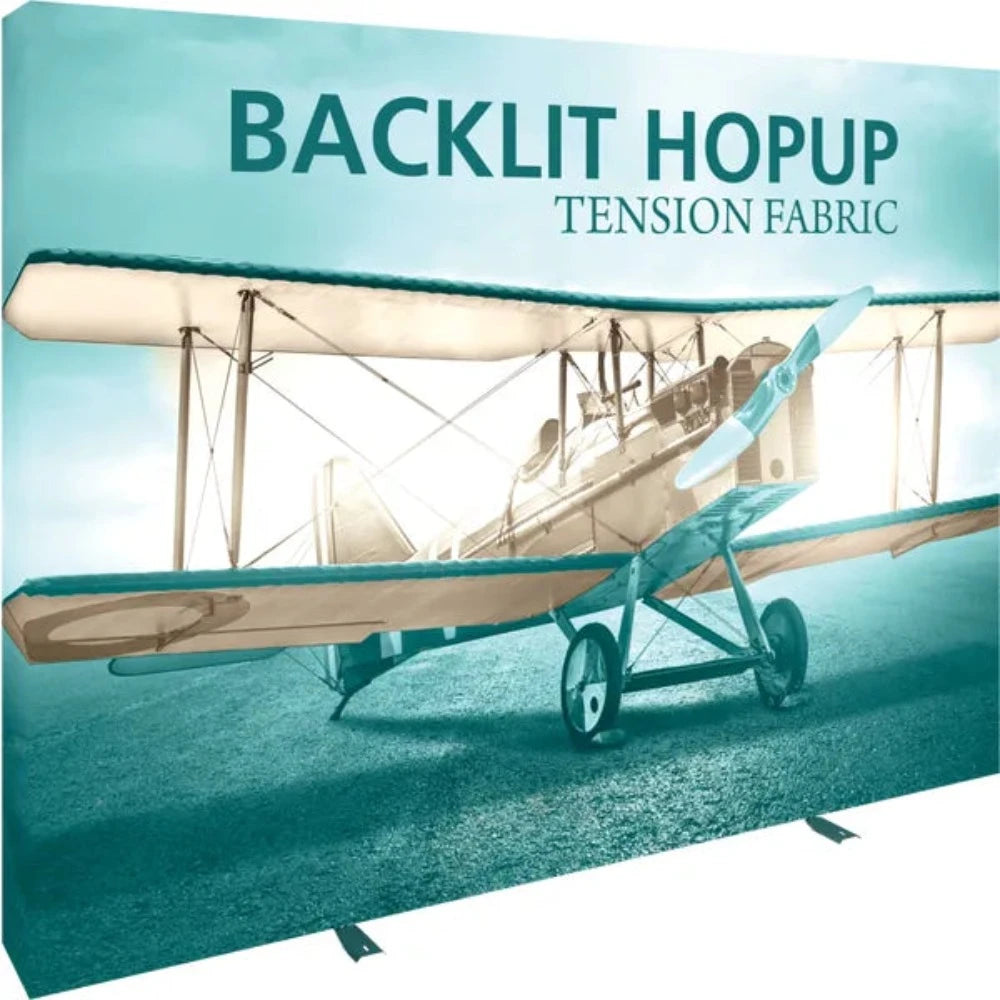 HOPUP 10FT BACKLIT STRAIGHT TENSION FABRIC DISPLAY