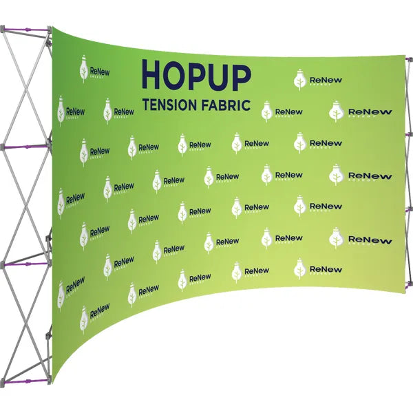 Hopup 15ft Curved Full Height Tension Fabric Display