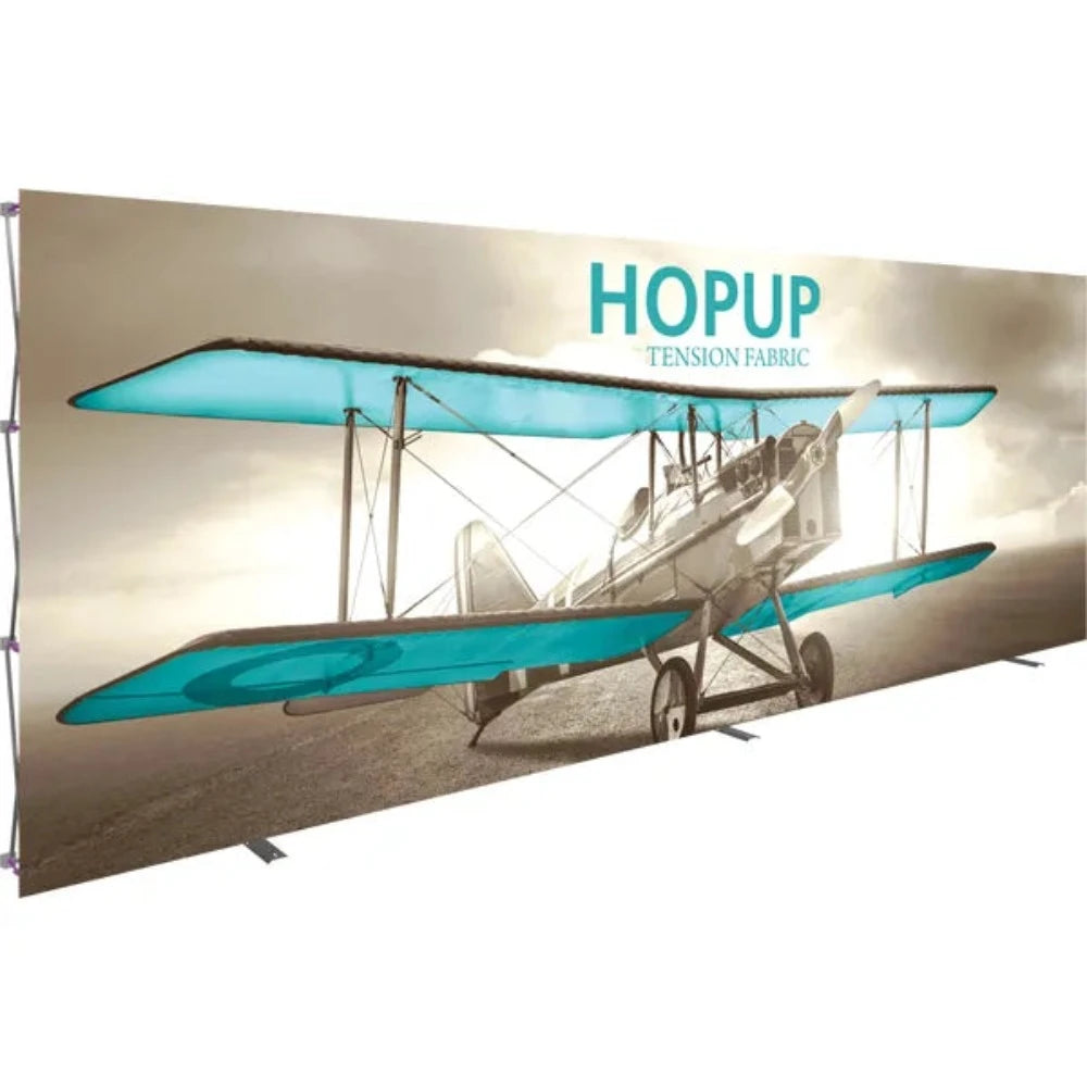 HOPUP 20FT STRAIGHT FULL HEIGHT TENSION FABRIC DISPLAY