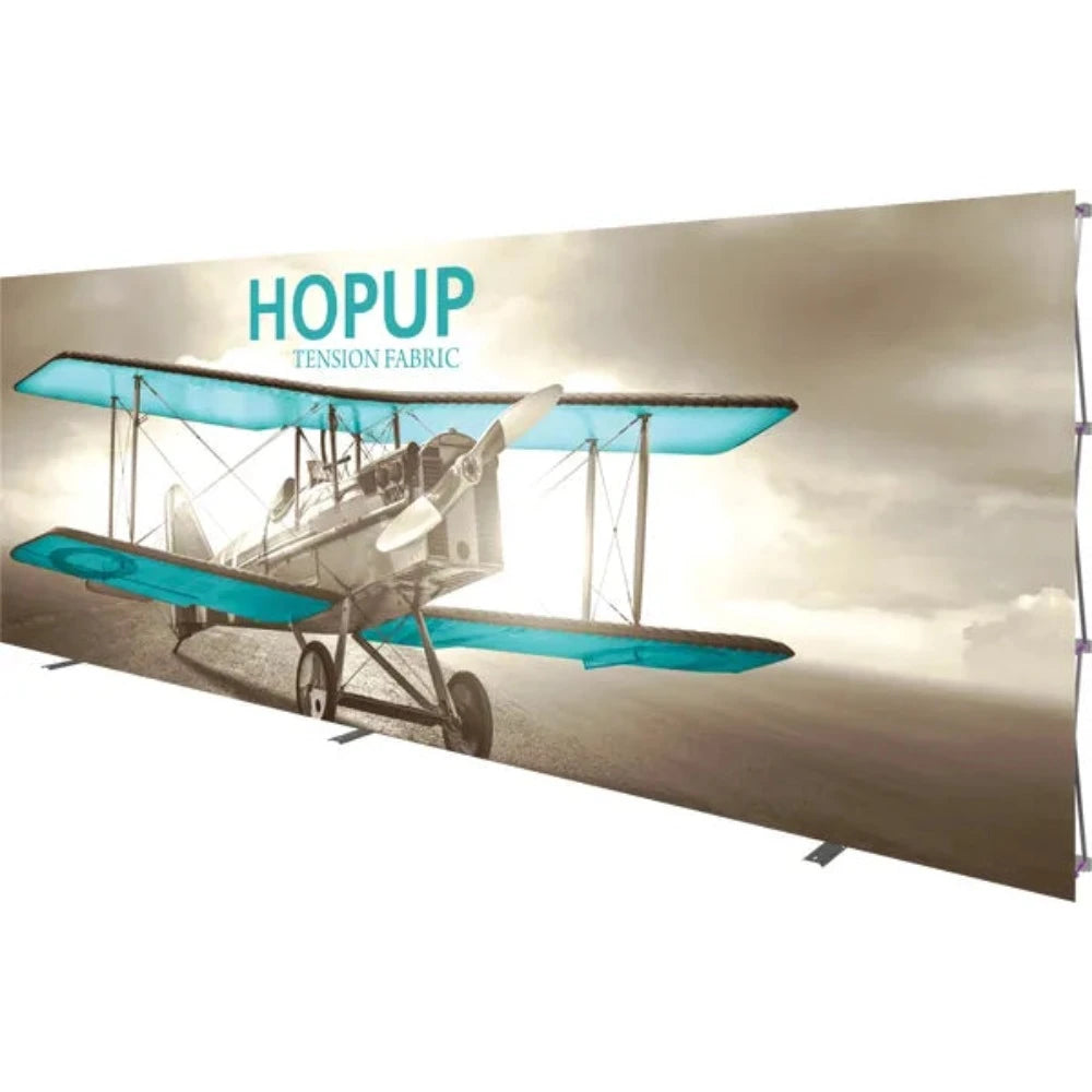 HOPUP 20FT STRAIGHT FULL HEIGHT TENSION FABRIC DISPLAY