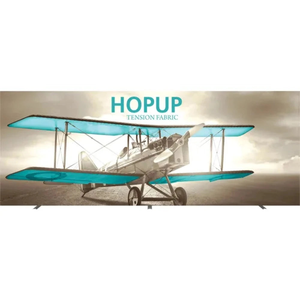 HOPUP 20FT STRAIGHT FULL HEIGHT TENSION FABRIC DISPLAY