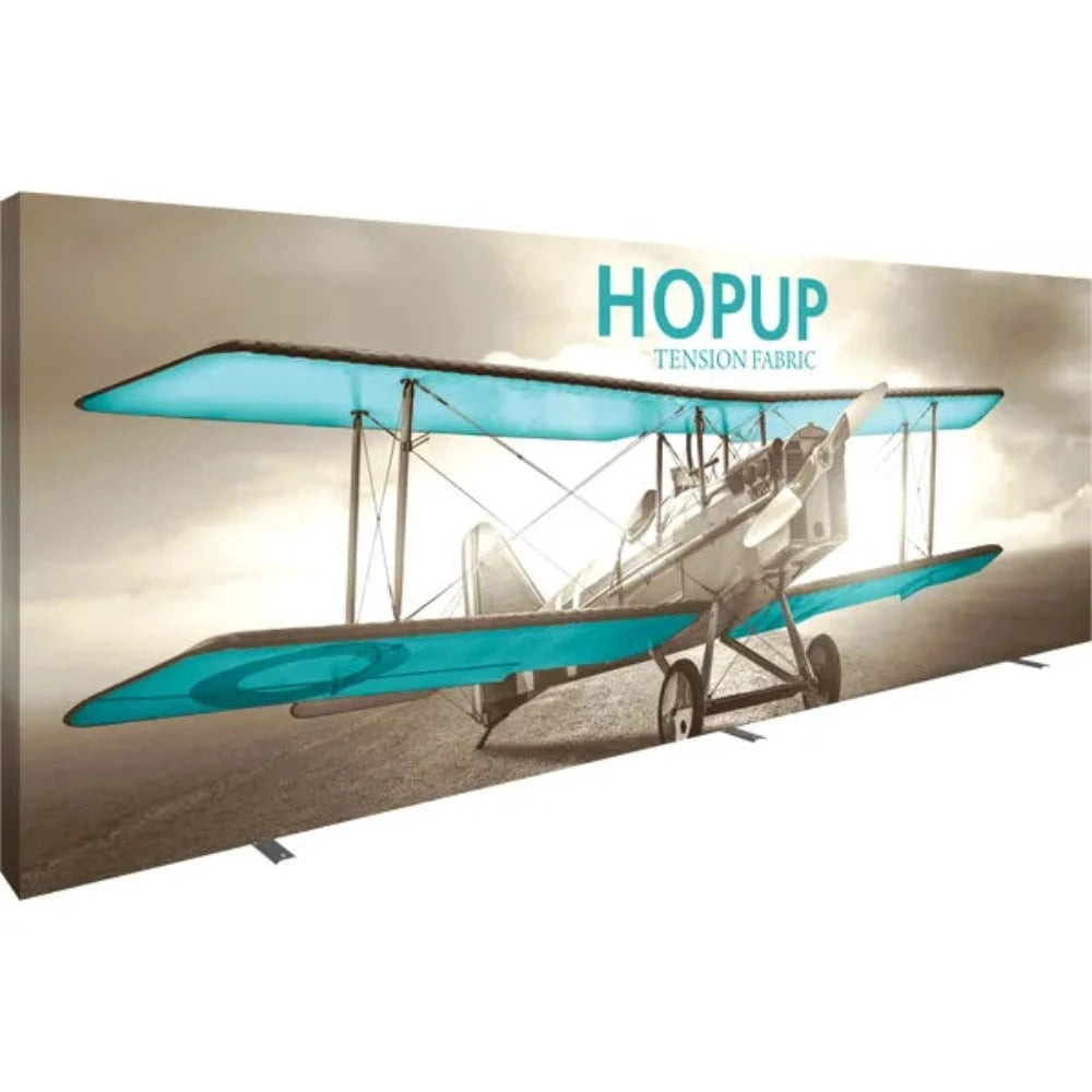 HOPUP 20FT STRAIGHT FULL HEIGHT TENSION FABRIC DISPLAY