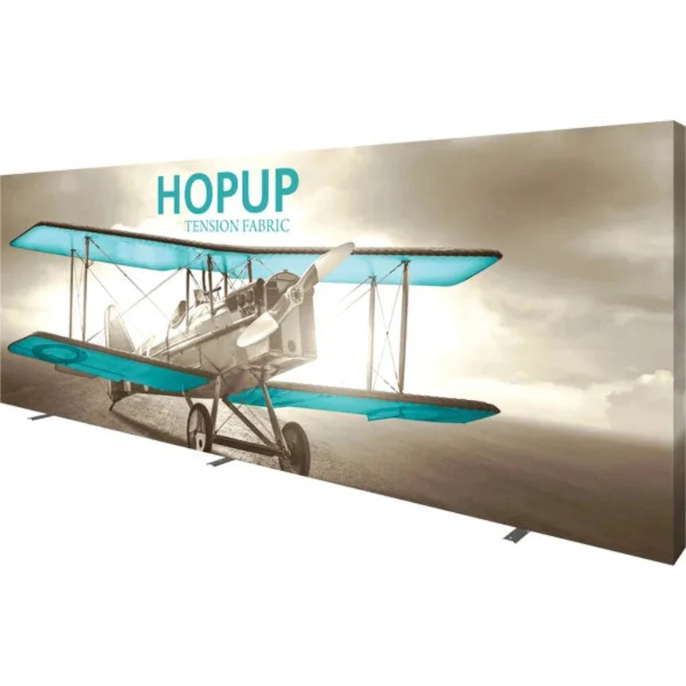 HOPUP 20FT STRAIGHT FULL HEIGHT TENSION FABRIC DISPLAY