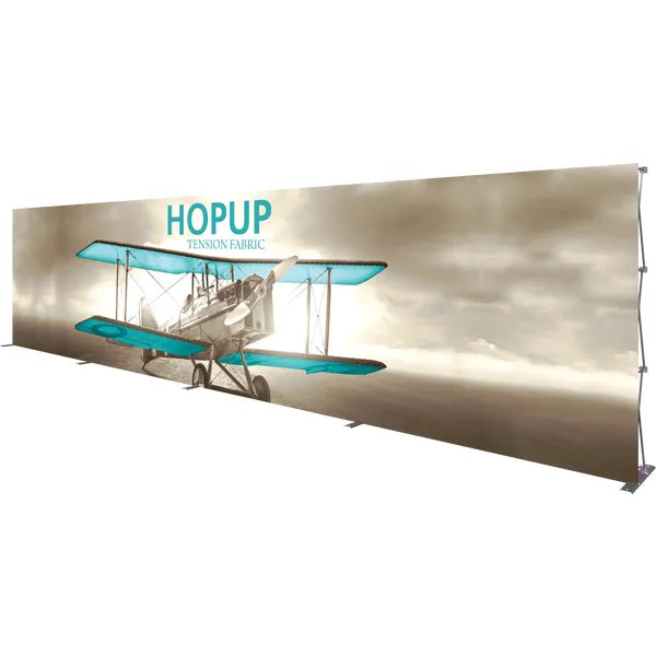 HOPUP 30FT STRAIGHT FULL HEIGHT TENSION FABRIC DISPLAY