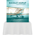 Hopup 5ft Backlit Straight Tabletop Tension Fabric Display