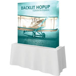 Hopup 5ft Backlit Straight Tabletop Tension Fabric Display