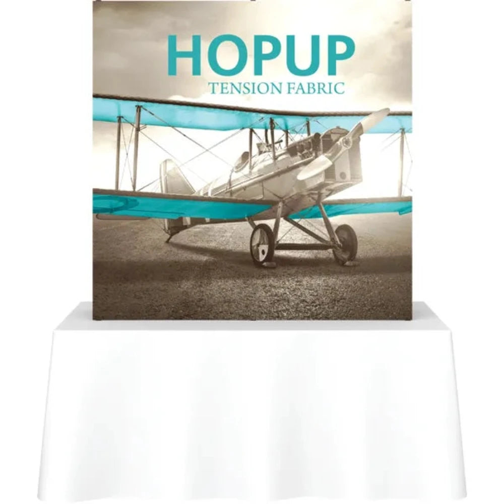 HOPUP 5FT STRAIGHT SQUARE TABLETOP TENSION FABRIC DISPLAY