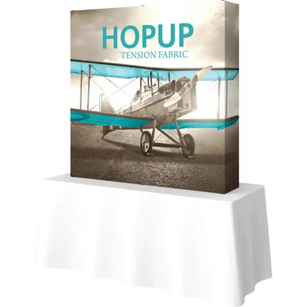 HOPUP 5FT STRAIGHT SQUARE TABLETOP TENSION FABRIC DISPLAY