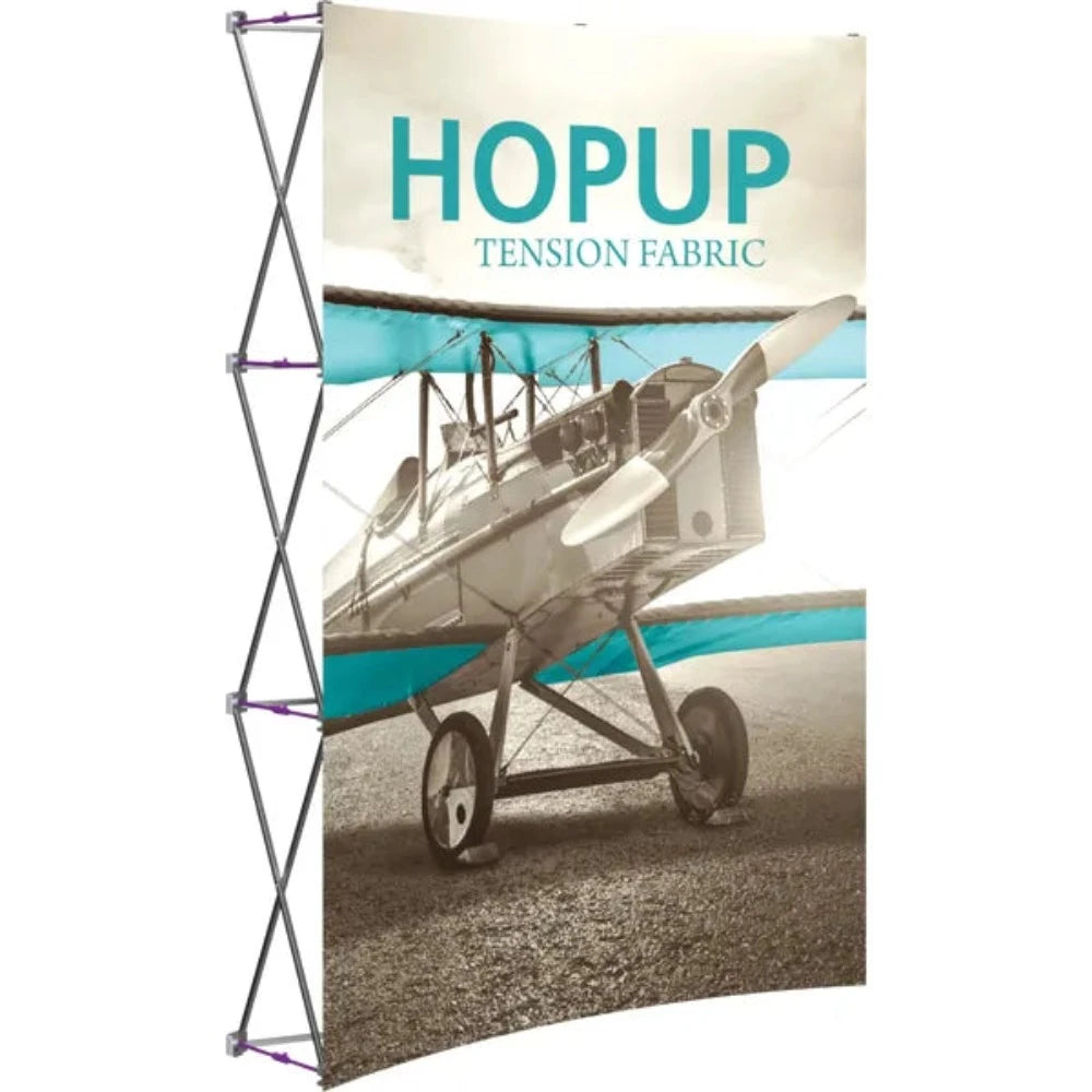 HOPUP 5.5FT CURVED FULL HEIGHT TENSION FABRIC DISPLAY