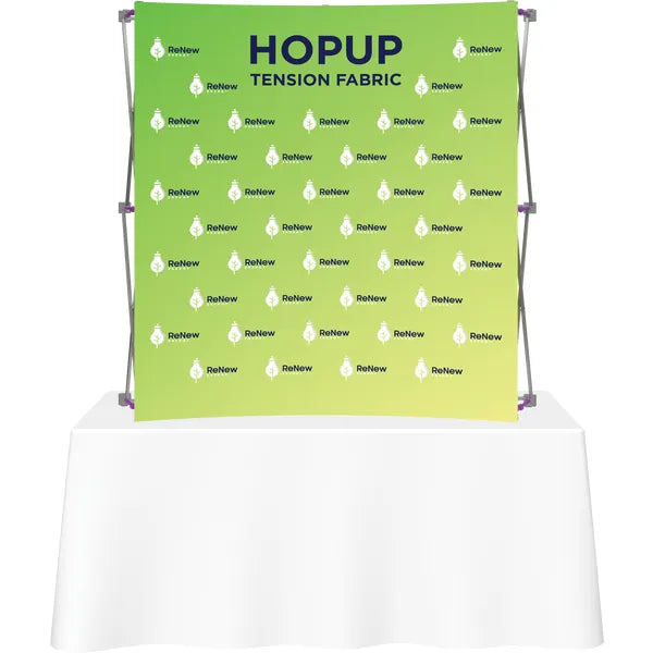 Hopup 5.5ft Curved Square Tabletop Tension Fabric Display