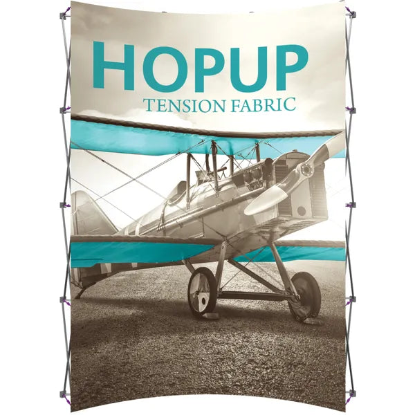 HOPUP 7.5FT CURVED EXTRA TALL TENSION FABRIC DISPLAY